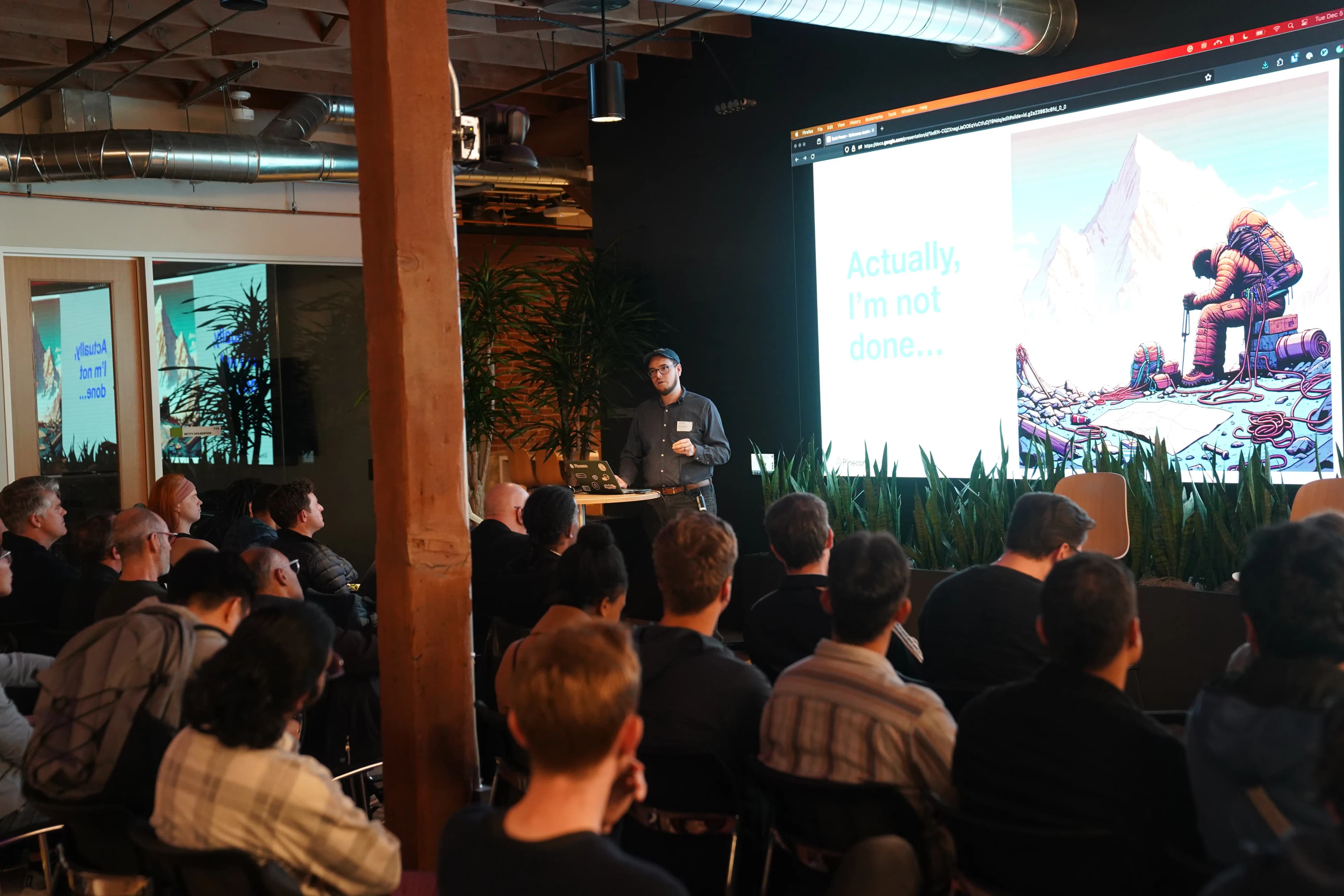 Speaking at a16z venue