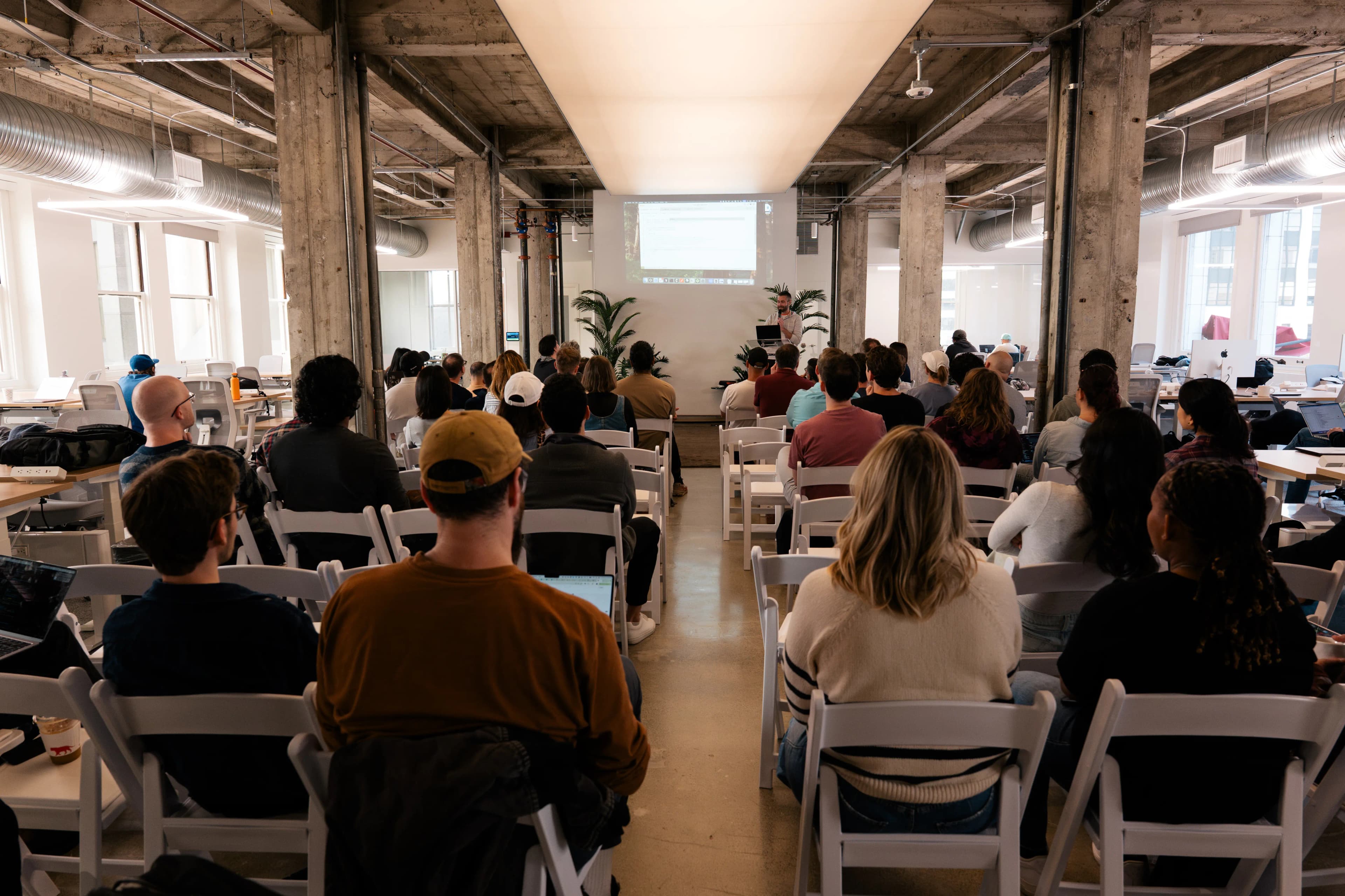 WorkOS office interior with collaborative spaces